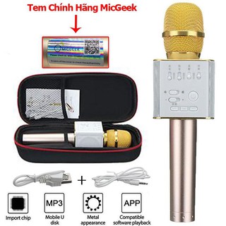 Micro karaoke kèm loa có bluetooth Micgeek Q9 tích hợp tính năng thông minh 3 in 1- 2018 - Hàng chính hãng -dc2105