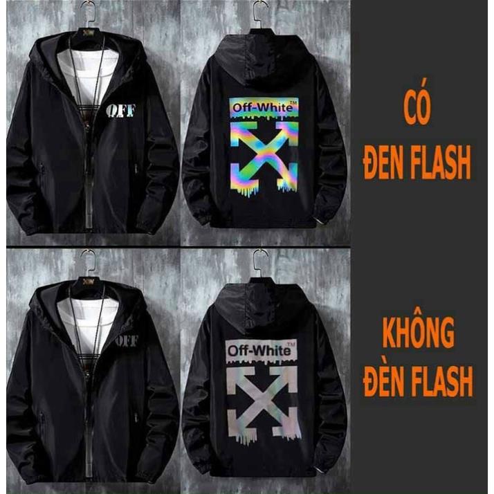 Xả SALE Áo Khoác Dù Nam Nữ Hình Phản quang Vải Dày 2 Lớp Chất Lượng Có Nón - Áo gió chống nắng form rộng khóa kéo túi *