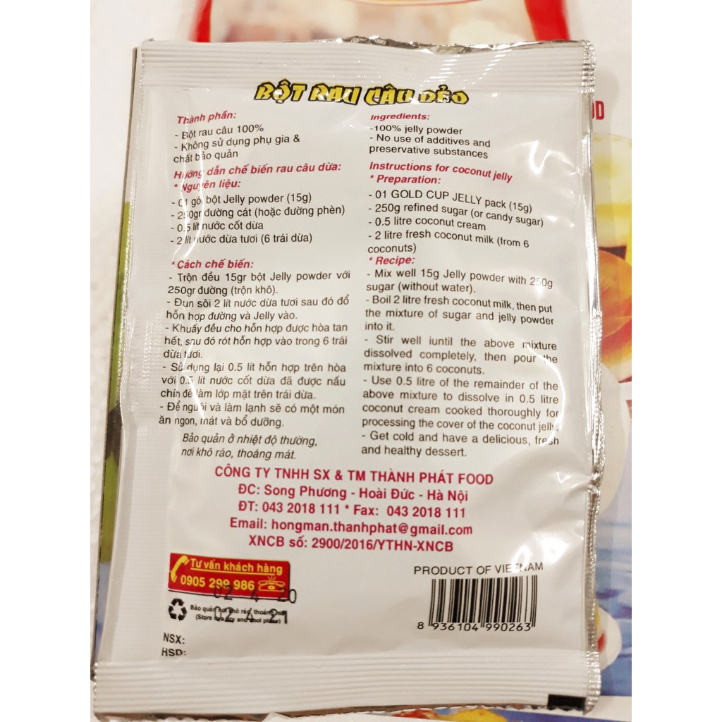 Bột Thạch Rau Câu Dẻo 3D Con Cá Dẻo Thành phát | BigBuy360 - bigbuy360.vn