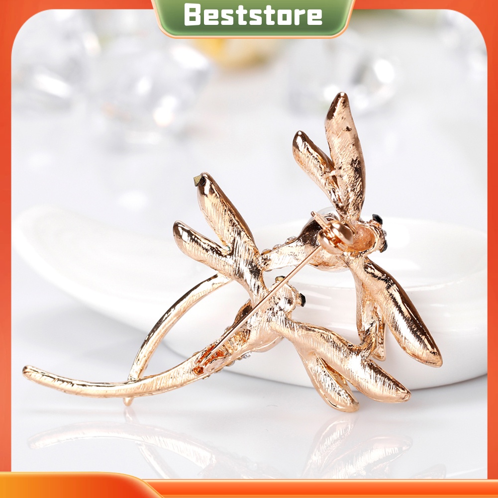 Ghim cài áo hình con chuồn chuồn đính đá thời trang