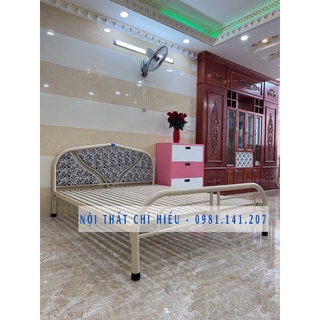 Giường sắt kích thước ngang 1M8 dài 2M nhỏ gọn cho phòng ngủ, phòng trọ