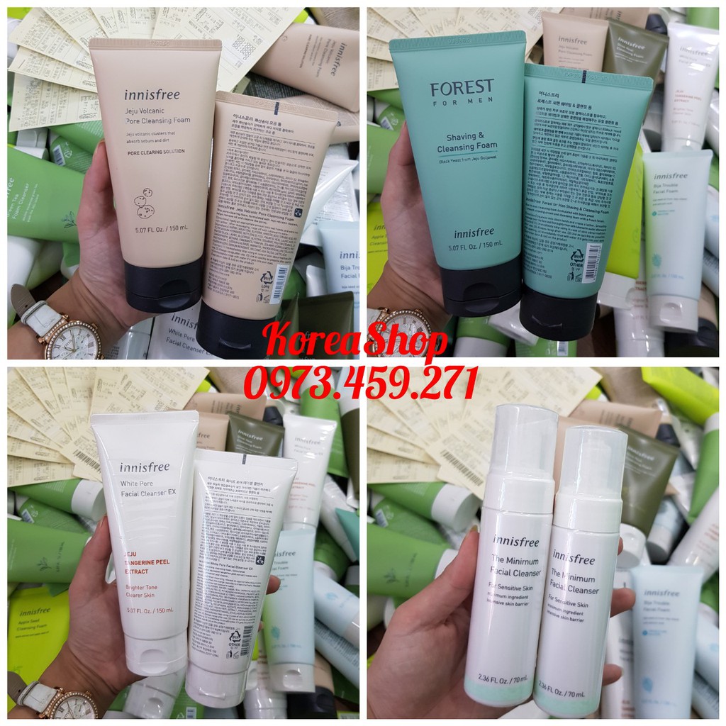 Sữa rửa mặt Innisfree các loại mẫu mới nhất - Hàng săn sale 50%