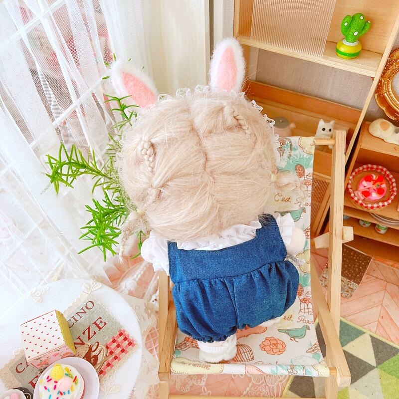 Set Quần Áo 20cm Họa Tiết Thỏ Hoạt Hình Dễ Thương Cho Búp Bê