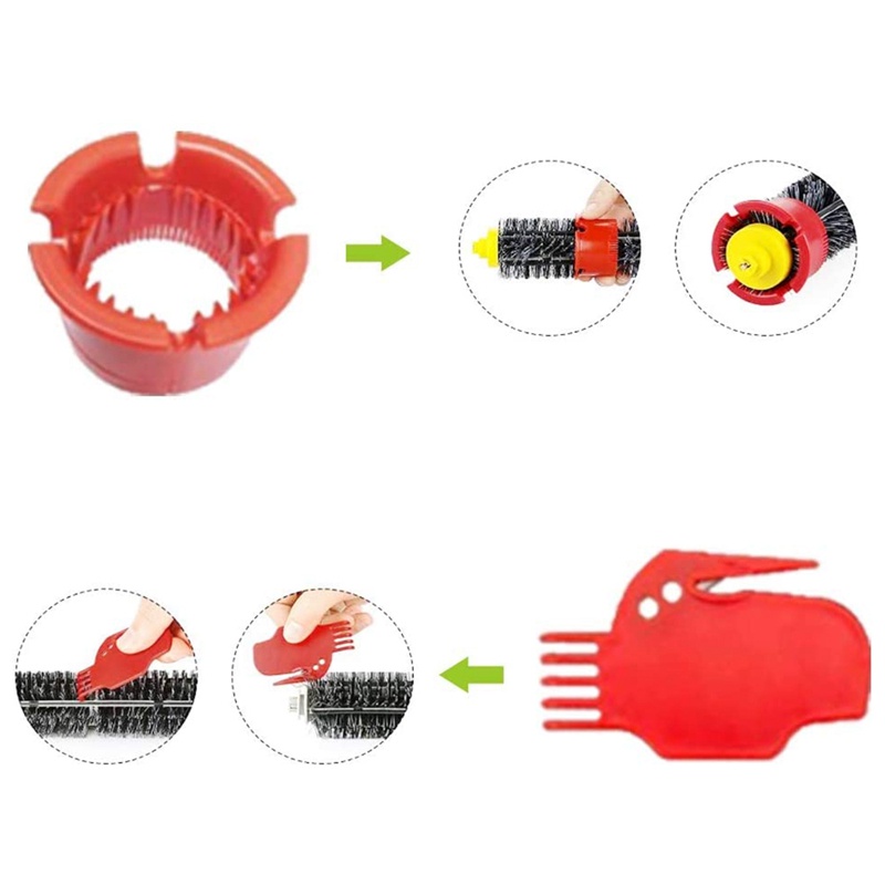 Bộ Phụ Tùng Thay Thế Gồm Bàn Chải Lăn Và Màng Lọc Cho IRobot Roomba 600 Series: 675 690 670 671 680 650 630