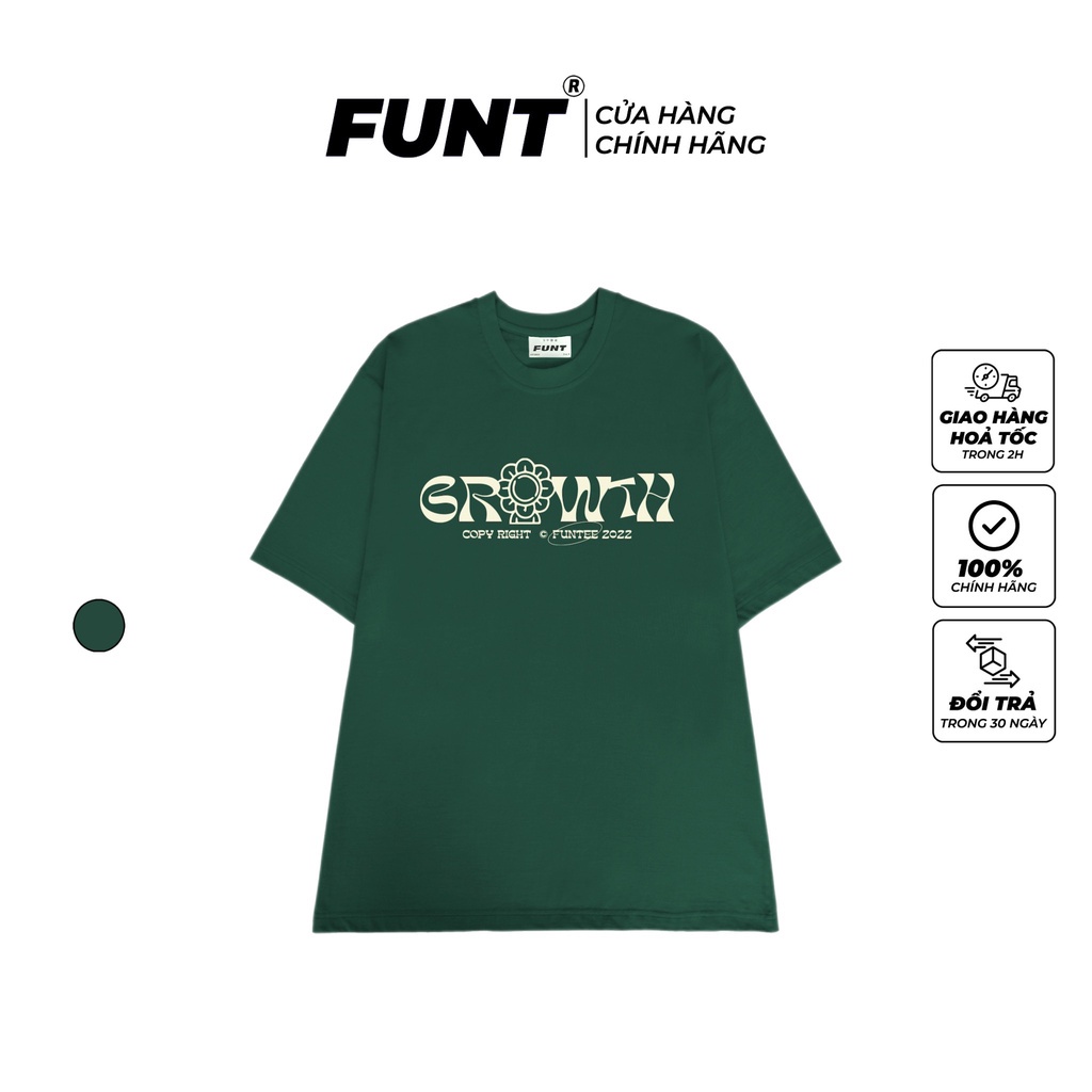Áo Thun Unisex Tay Lỡ FUNT Growth Tee 100% Cotton Thoáng Mát, Co Giãn Tốt
