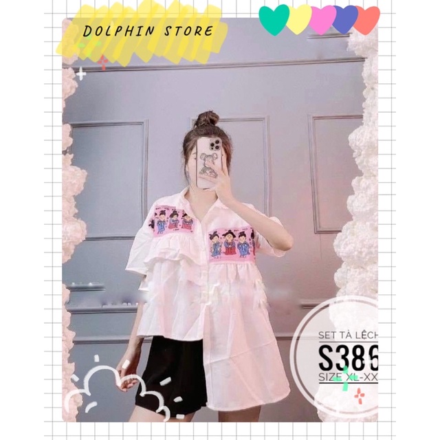 🔥BIGSIZE Set áo sơ mi quần short bigsize🔥
