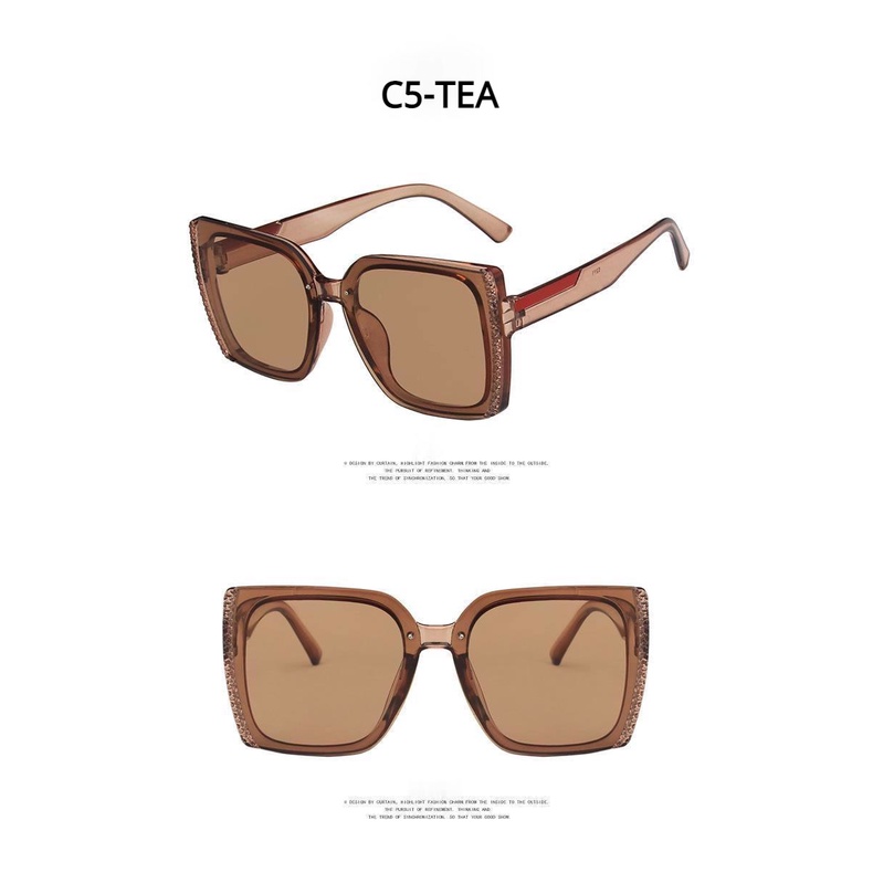 Kính mát gọng vuông phong cách thời trang đường phố 2021