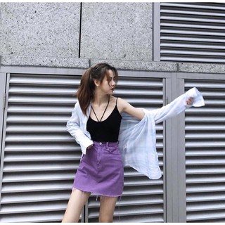 CHÂN VÁY KAKI TÍM XINH ĐẸP