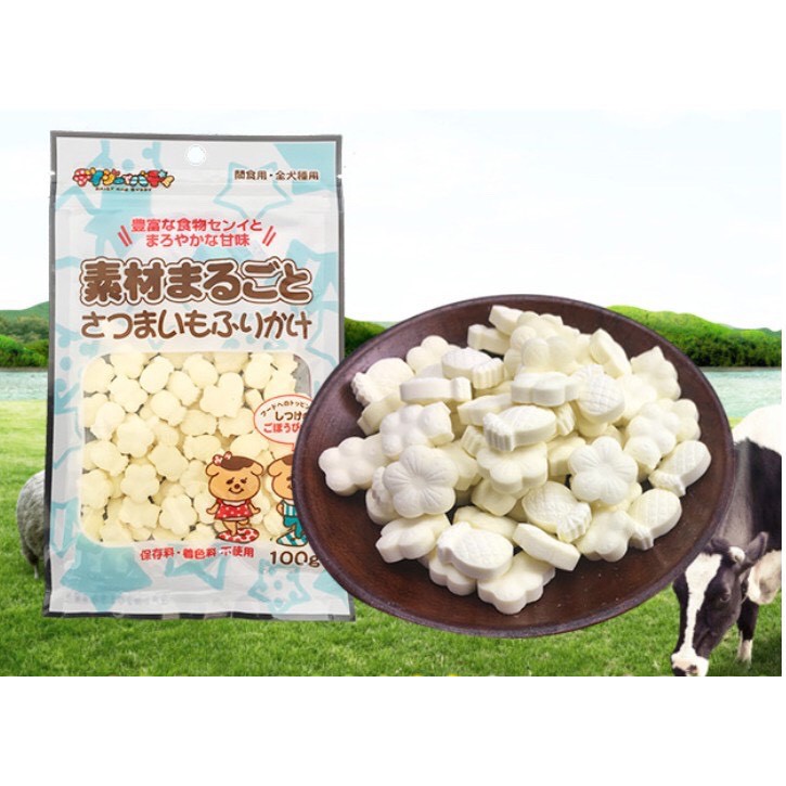 [ FREESHIP ] Bánh thưởng phomai vị sữa bổ sung canxi cho chó mèo 100g