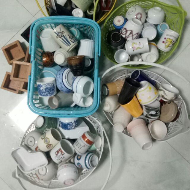 Chậu mini trồng sen đá, xương rồng