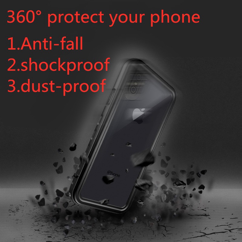 ỐpIphone High Quality Iphone 11 Pro Max Protective Case PC + Silicone Waterproof Case, Suitable for I6 / 6S / 7/8 Plus / X