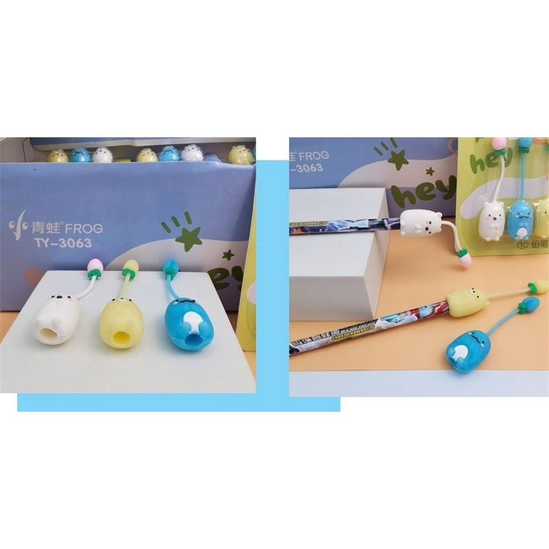 Nắp đậy bút chì Molang - Vỉ 3 cái