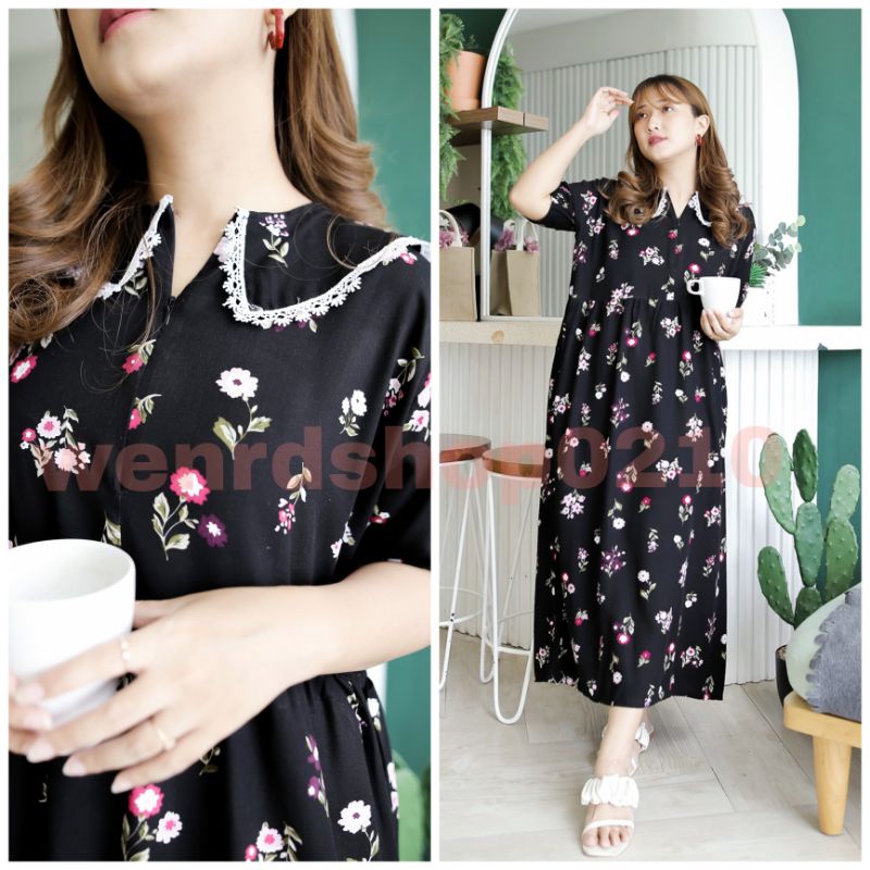 Giá Rẻ nhất!@~Đầm Cổ Ren Ngôi Nhà / Đầm Hàn Quốc / Đầm Mặc Ở Nhà / Cho Con Bú Tại Nhà / Cho Con Bú