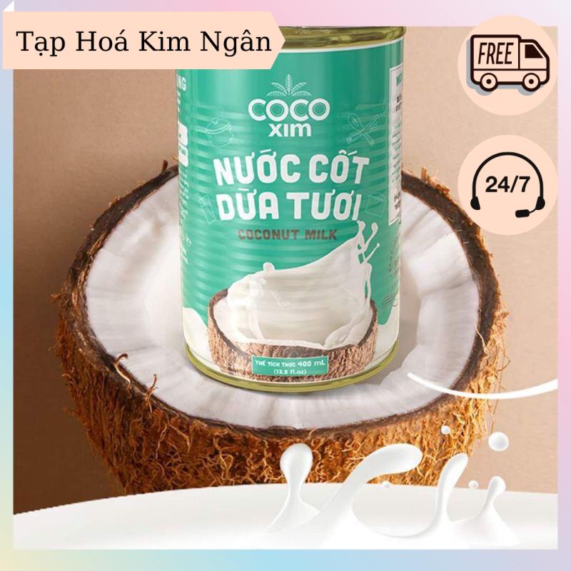 Nước Cốt Dừa Tươi COCOXIM Lon 400ml Nấu Chè Xôi Thơm Ngon [THKN77]