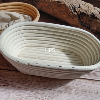Rổ mây ủ bánh mì men tự nhiên sourdough hình ovan gim inox không gỉ sét nhiều kích thước