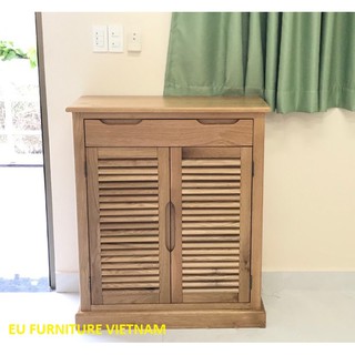 Tủ dép gỗ sồi 2 cánh 1 ngăn kéo TOP-085
