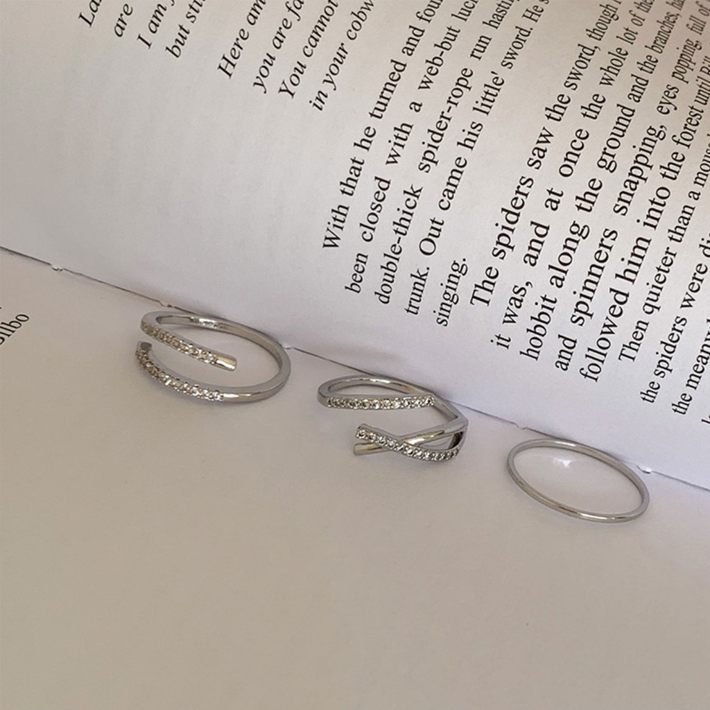 Nhẫn Hở Đính Đá Zircon Sang Trọng Thời Trang Cho Nữ