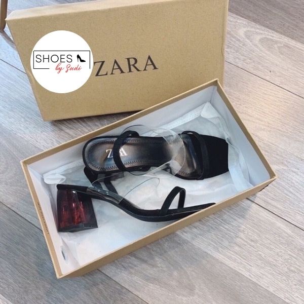 Sandal nữ SUDI S59-BAF cao 7p đế vuông có quai trong màu đen dễ phối đồ