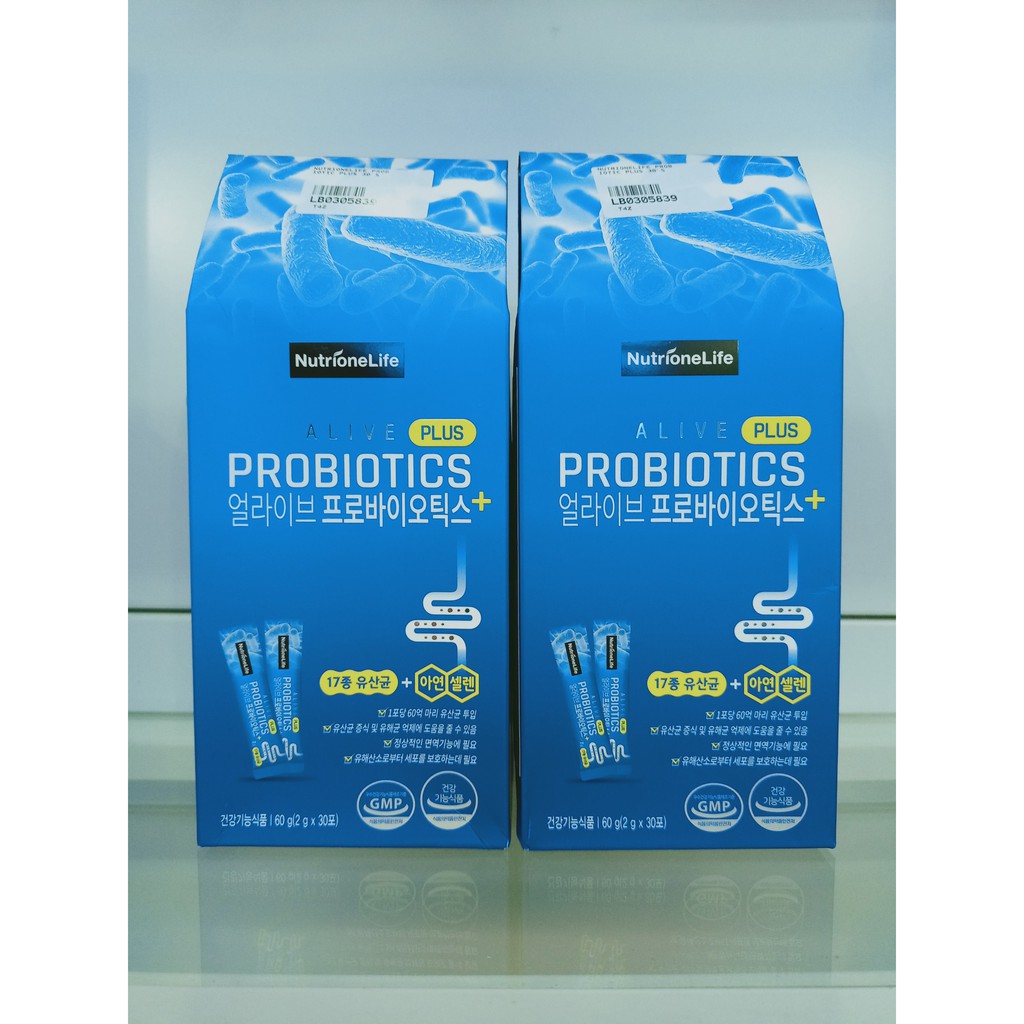 Men Vi Sinh Tăng Cường Lợi Khuẩn Đường Ruột Giúp Giảm Tiêu Chảy, Táo Bón NutrioneLife Alive Probiotics Plus (Hộp 30 Gói)