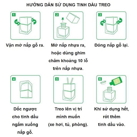 Tinh dầu treo xe ô tô Lam Hà, tinh dầu thơm xe hơi khử mùi, thư giãn, tỉnh táo khi lái xe lọ 7ml Tinh Dầu 100 Shop