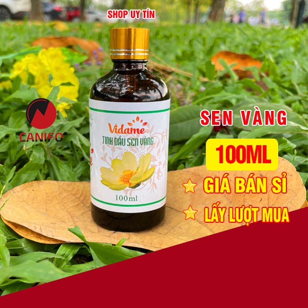 Tinh dầu sen vàng 100ml Canifo đạt tiêu chuẩn kiểm định - Tinh dầu hoa sen nguyên chất, xông thơm nhà, khử mùi hiệu quả