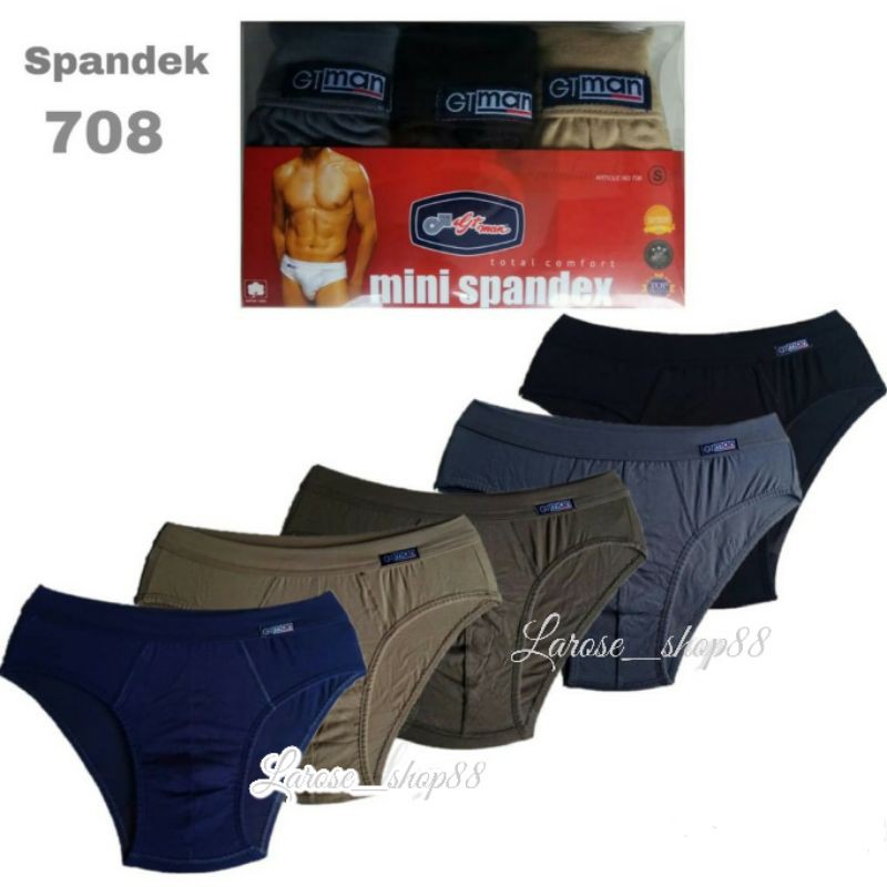 Bộ 3 Quần Lót Nam Gt Man Mini Spandek 708 Cd