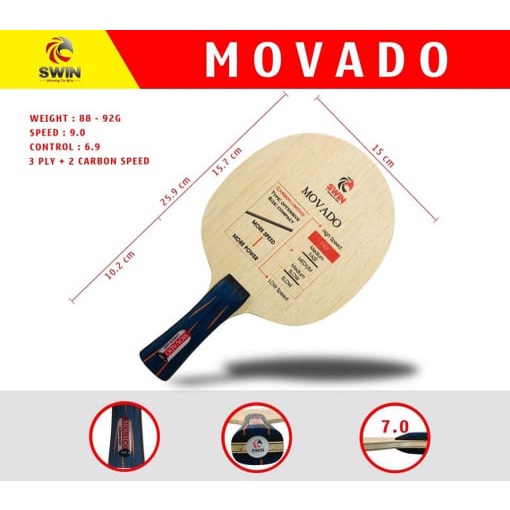 Cốt Vợt Bóng Bàn SWIN Movado OFF +