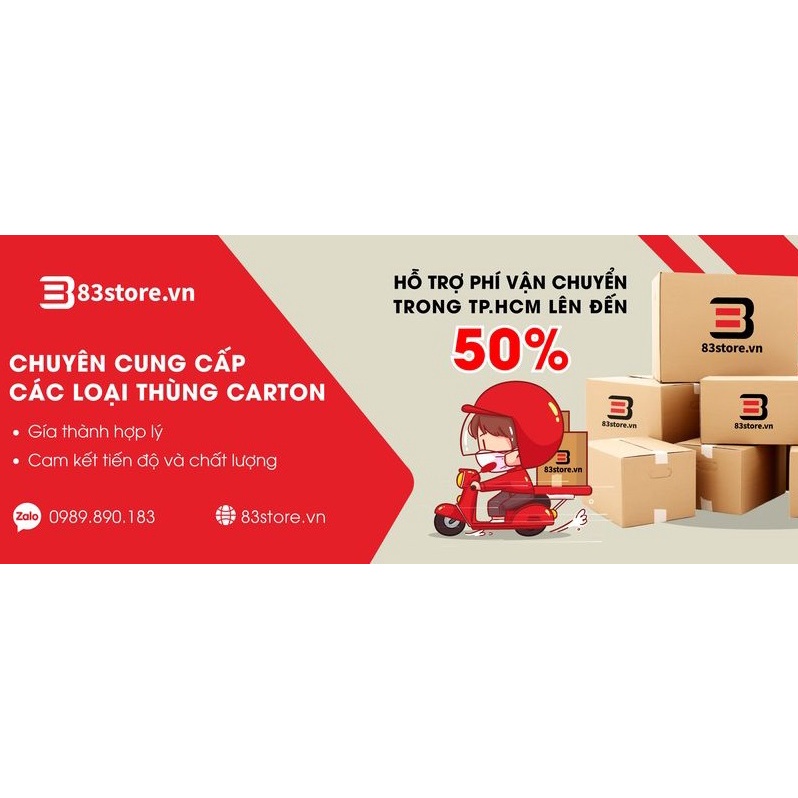 83Store- Combo 50Hộp 25x12x17 Hộp carton đóng hàng 25*12*17