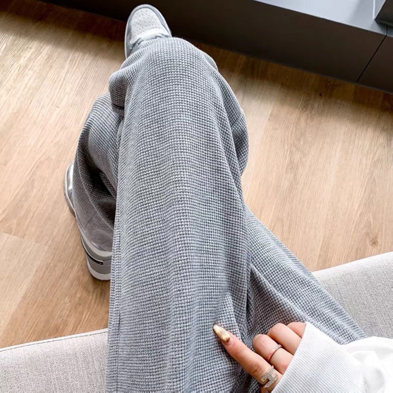 Quần Thể Thao Lưng Cao Ống Rộng Thời Trang Năng Động Cho Nữ