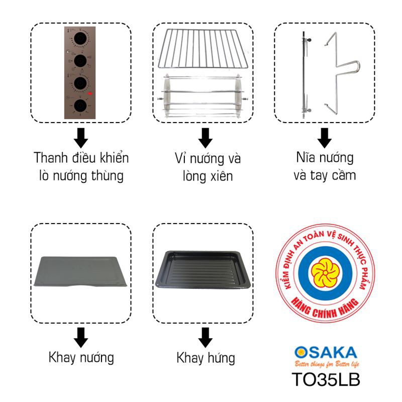 Lò nướng Osaka Nhật Bản 25l ( chính hãng)