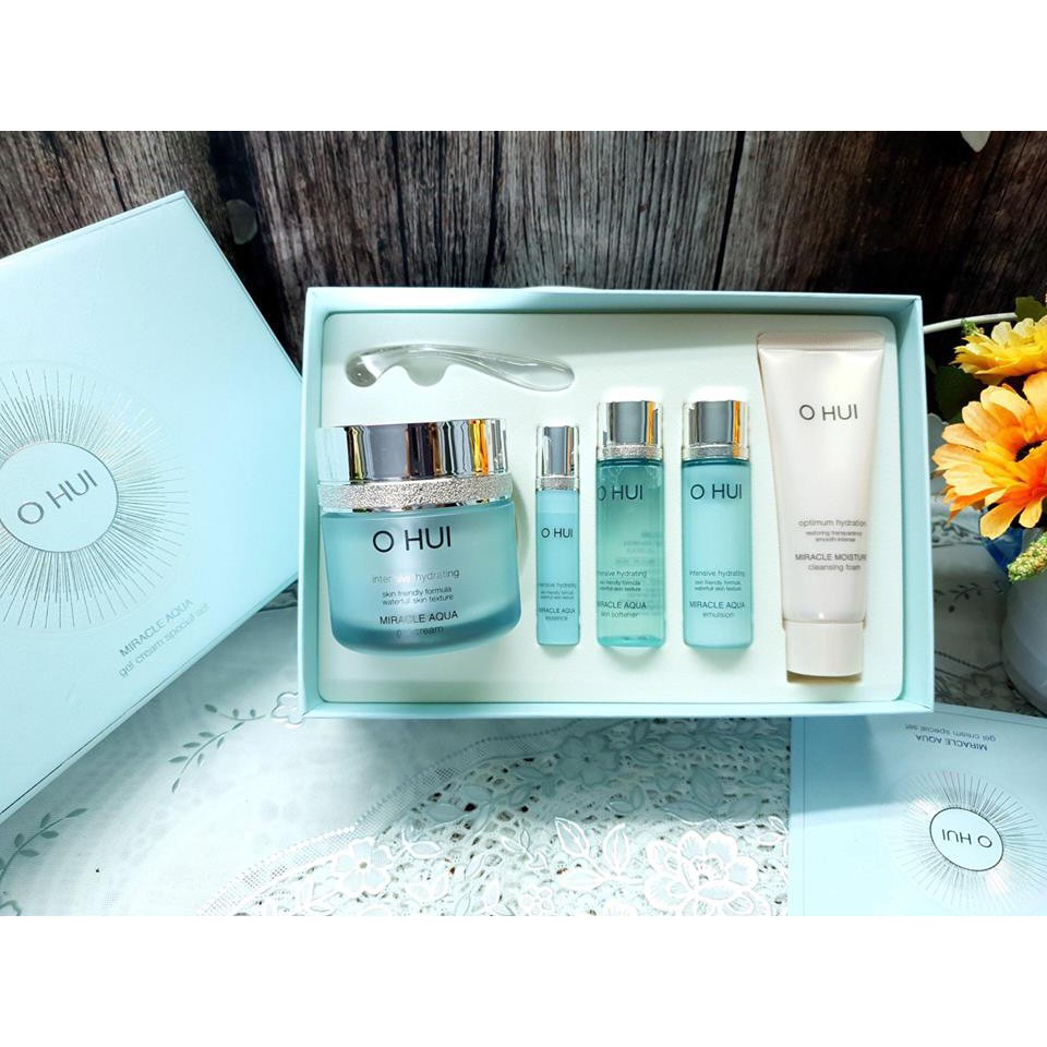Set kem dưỡng Ohui Miracle Aqua Gel Cream