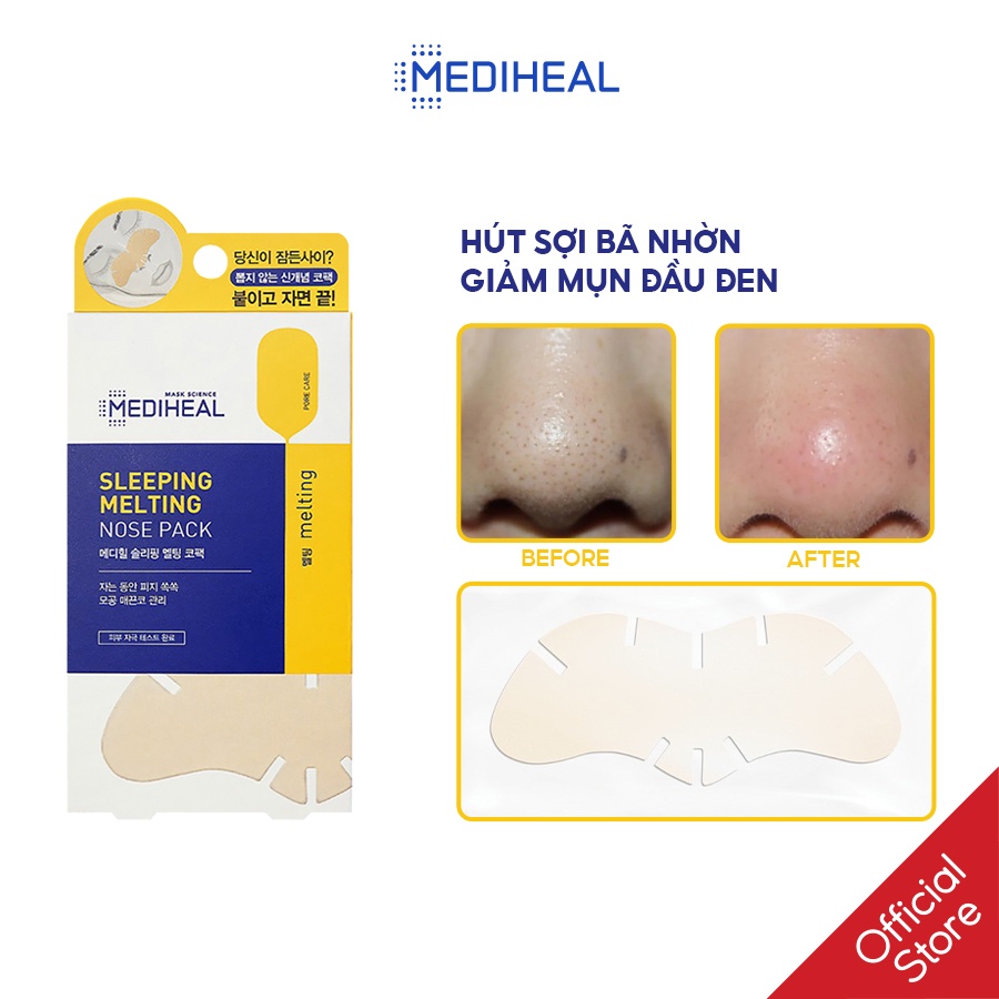 [Mã FMCGMALL -8% đơn 250K] Mặt Nạ Làm Sạch Mụn Đầu Đen Mediheal Sleeping Melting Nose Pack 1 Miếng [K69]