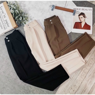Quần baggy cạp cúc bấm