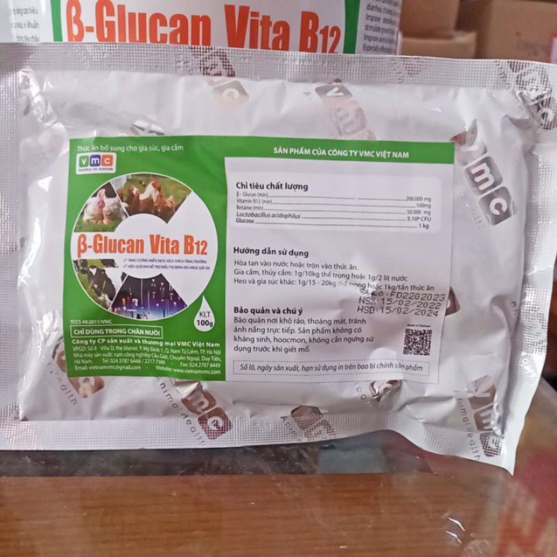 Kháng thể uống cho gà b-glucan vtm b12