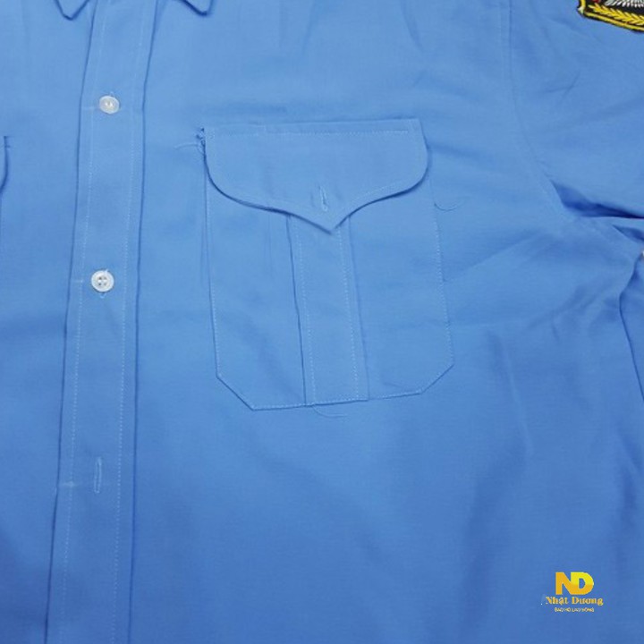 Đồng phục bảo vệ dài tay có logo bảo vê không phụ kiện áo vải kaki si DT02- Nsafe