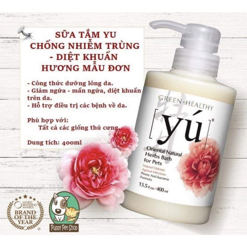 [ 400ml zin ] Sữa tắm Yú cao cấp cho chó mèo