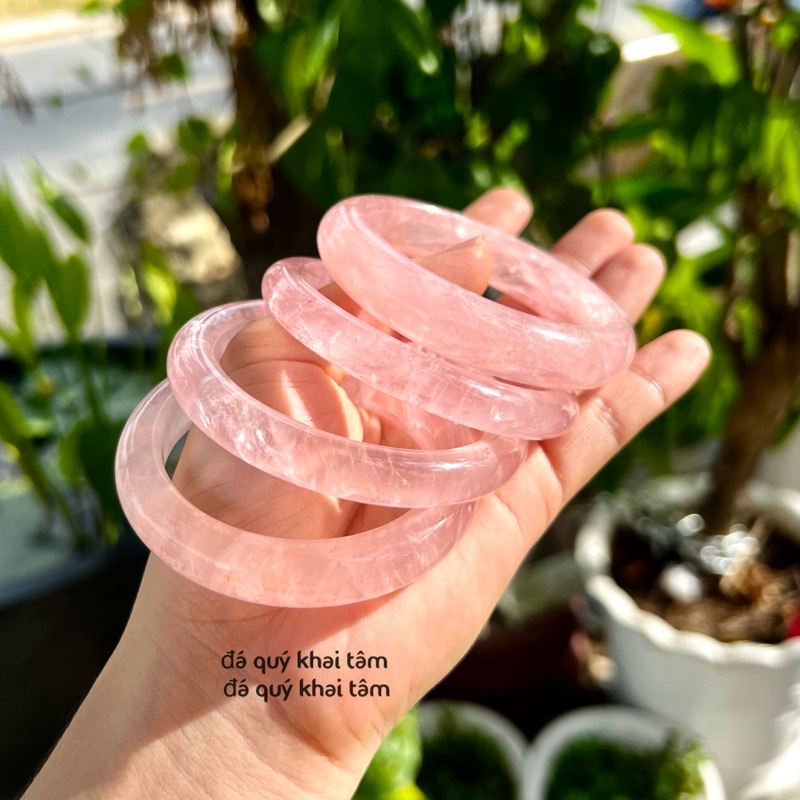 Vòng bản thach anh hồng size ni 54