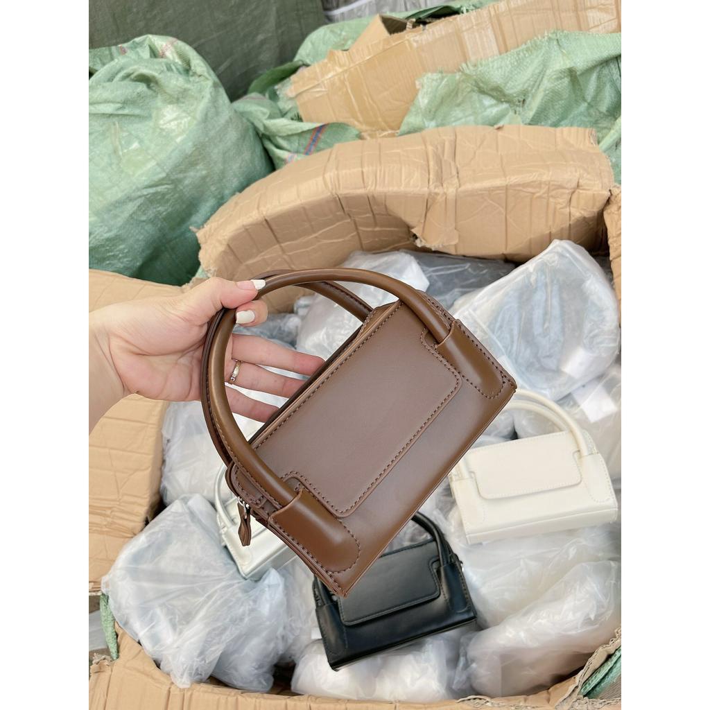 Túi đeo quai tròn dáng hàn quốc chuẩn hàng q.c loại 1 sz 18cm -12cm