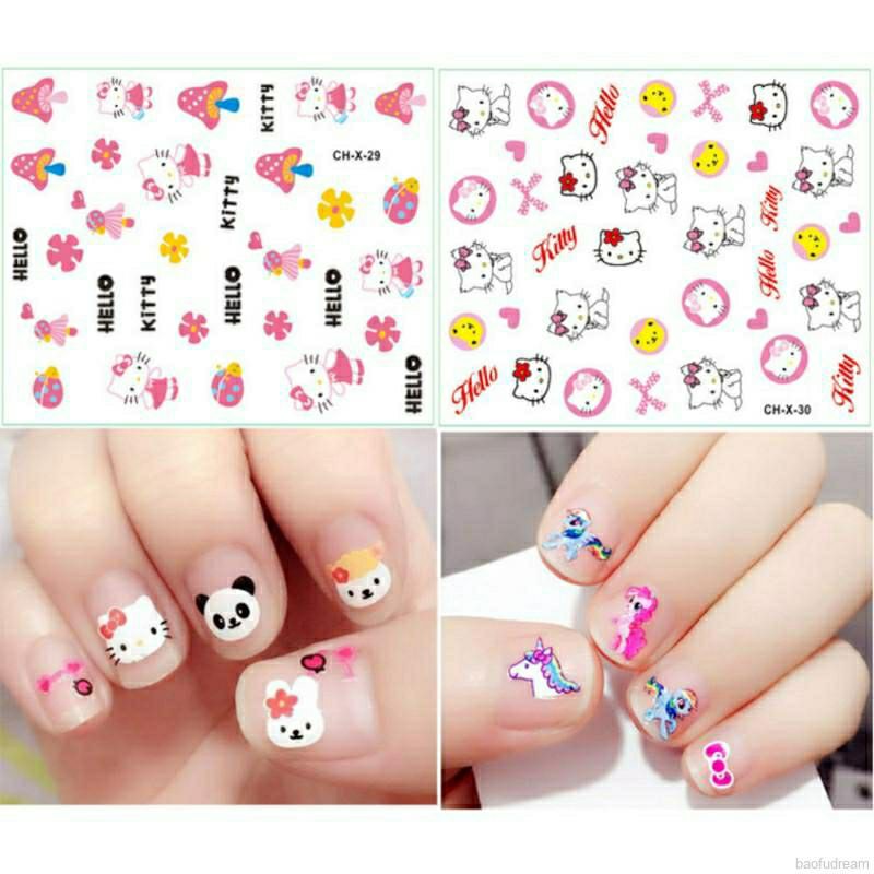 Set hình dán móng tay cho bé gái