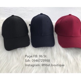 Mũ Lưỡi Trai Đen Trơn Phong Cách Hàn Quốc(Nhiều MàuMHT