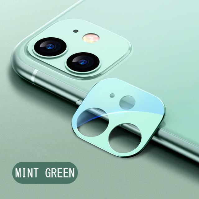 Phim kính cường lực màu trơn bảo vệ ống kính máy ảnh thích hợp cho iPhone 11 Pro Max 2019 kèm phụ kiện