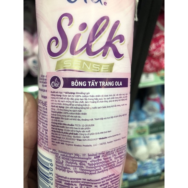 Bông Tẩy Trang Ola Silk Sense 80 miếng
