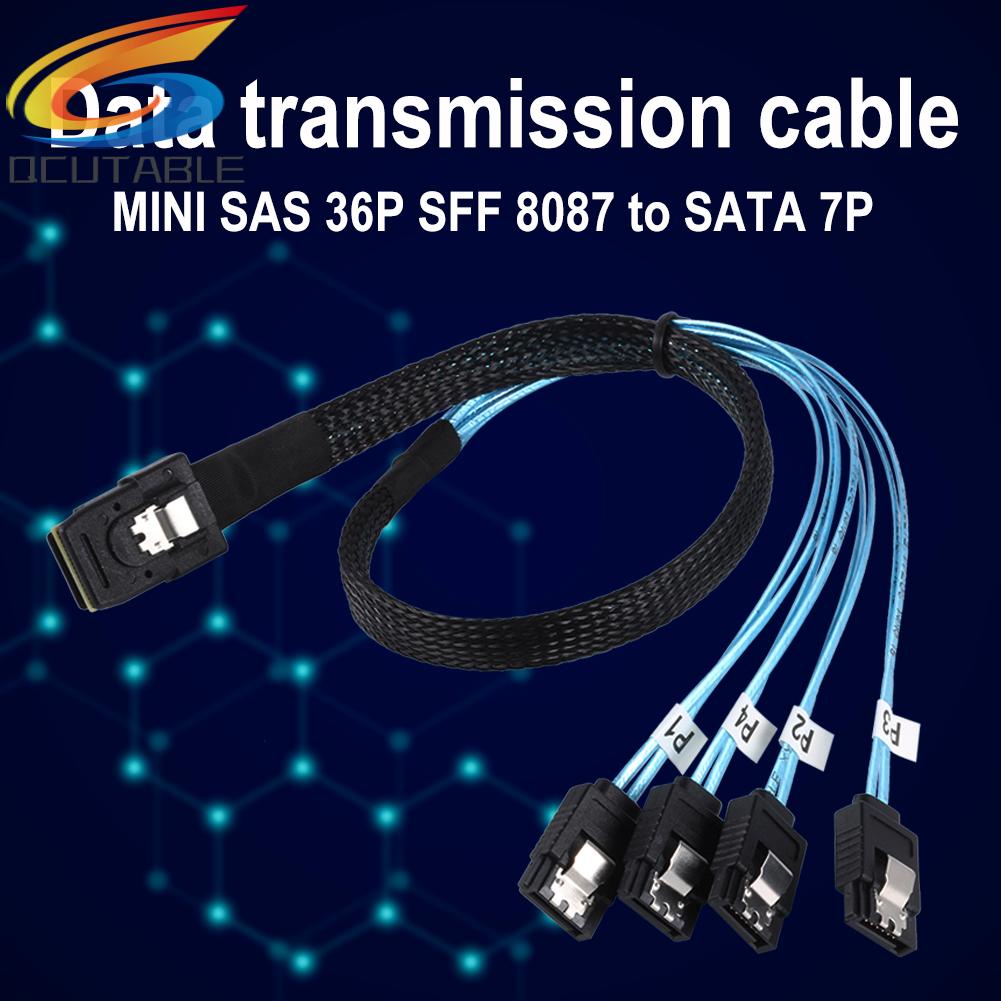 Dây cáp mở rộng Mini SAS SFF-8087 36-Pin sang 4 SATA 7-Pin