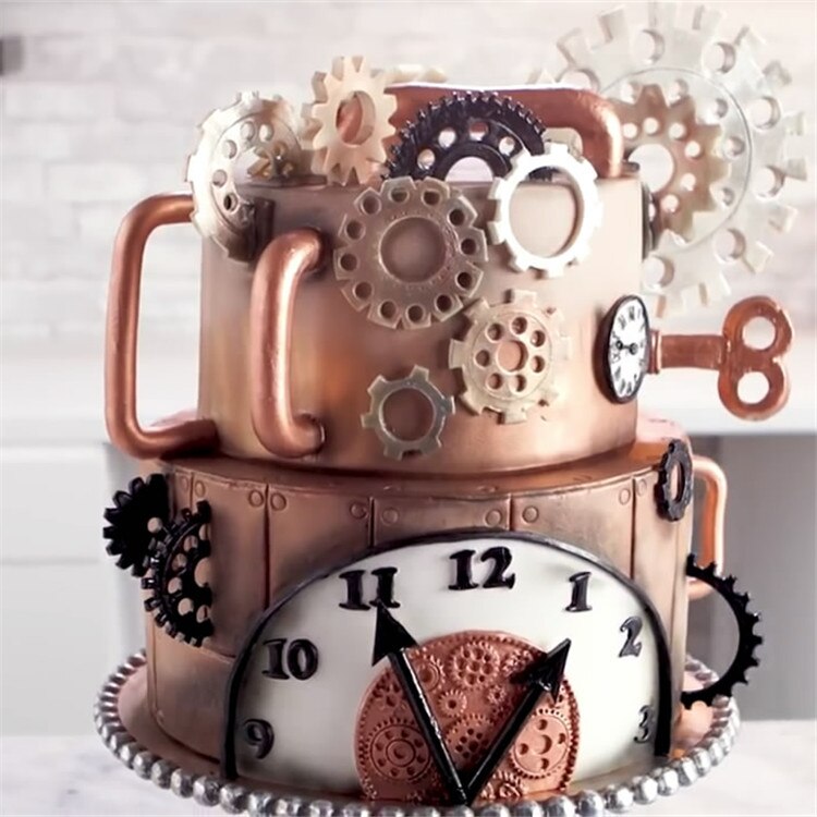 Khuôn silicon làm bánh răng đồng hồ 3d độc đáo 9723