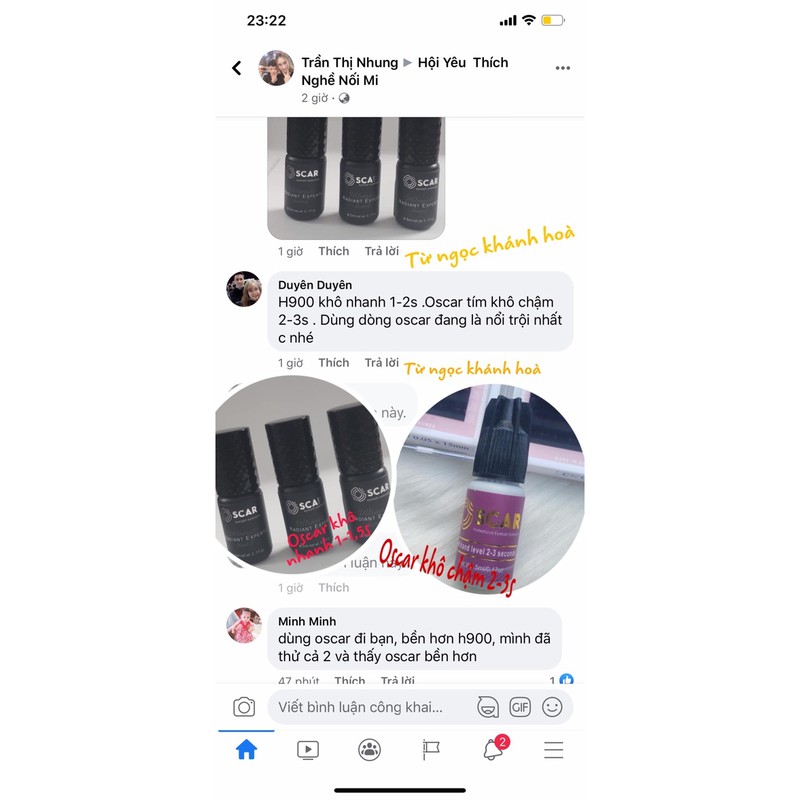 Keo oscar tím khô 2-3s