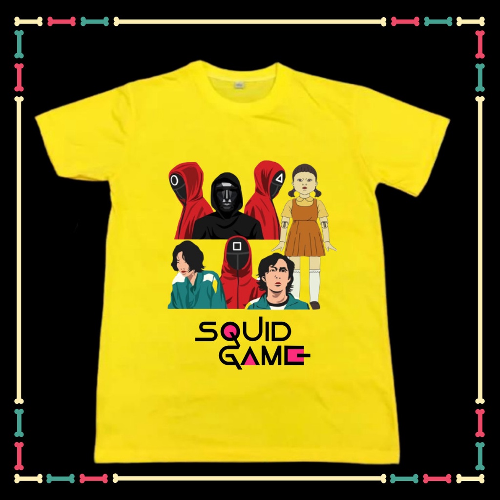 Áo thun Squid Game Áo Thun Trò Chơi Con Mực cho trẻ em đủ size áo từ 10kg đến 90kg