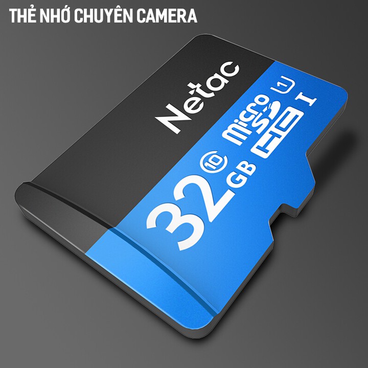 Thẻ nhớ Netac 32Gb cao cấp - Class 10, Đọc ghi 100 Mbps , chuyên dụng cho điện thoại, camera - Chính hãng BH 5 năm.