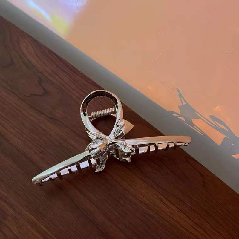 Kẹp TóC Mạ BạC HìNh Nơ BướM ThờI Trang Cho Nữ