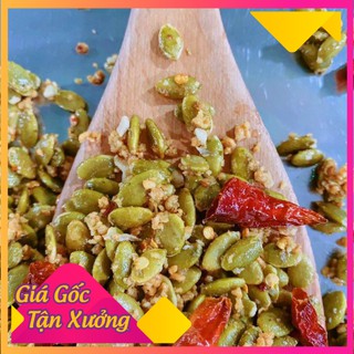 Hạt bí xanh rang tay tỏi ớt loại to ngon