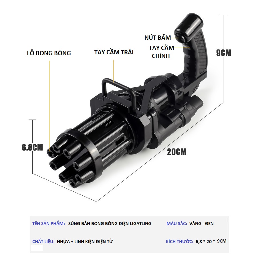 Đồ chơi  súng thổi bong bóng xà phòng 8 nòng đẹp siêu mạnh SXP00